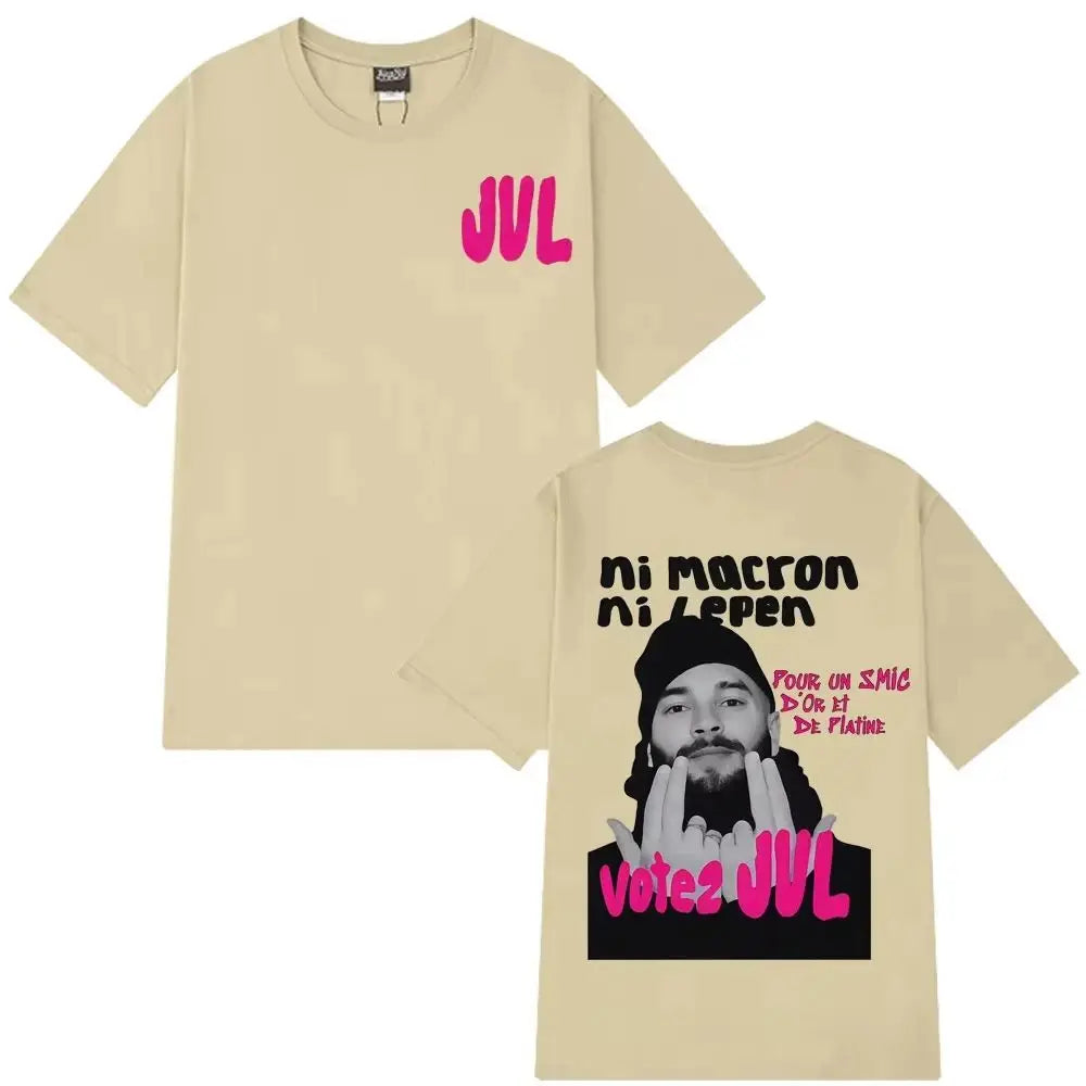 T-shirt Hip-hop Y2k 2026 Rappeur français JUL Imprimé graphique Mode Coton T-shirts Décontractés Esthétique T-shirt tendance Unisexe