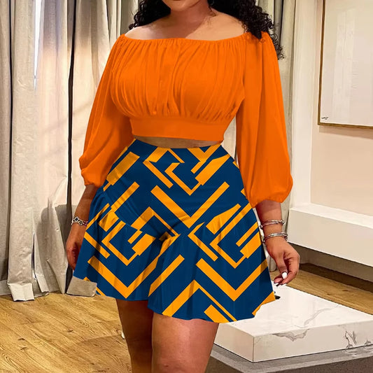 Nouvelles arrivées T-shirt ample élégant imprimé et short décontracté Ensemble deux pièces grande taille Femme 2025