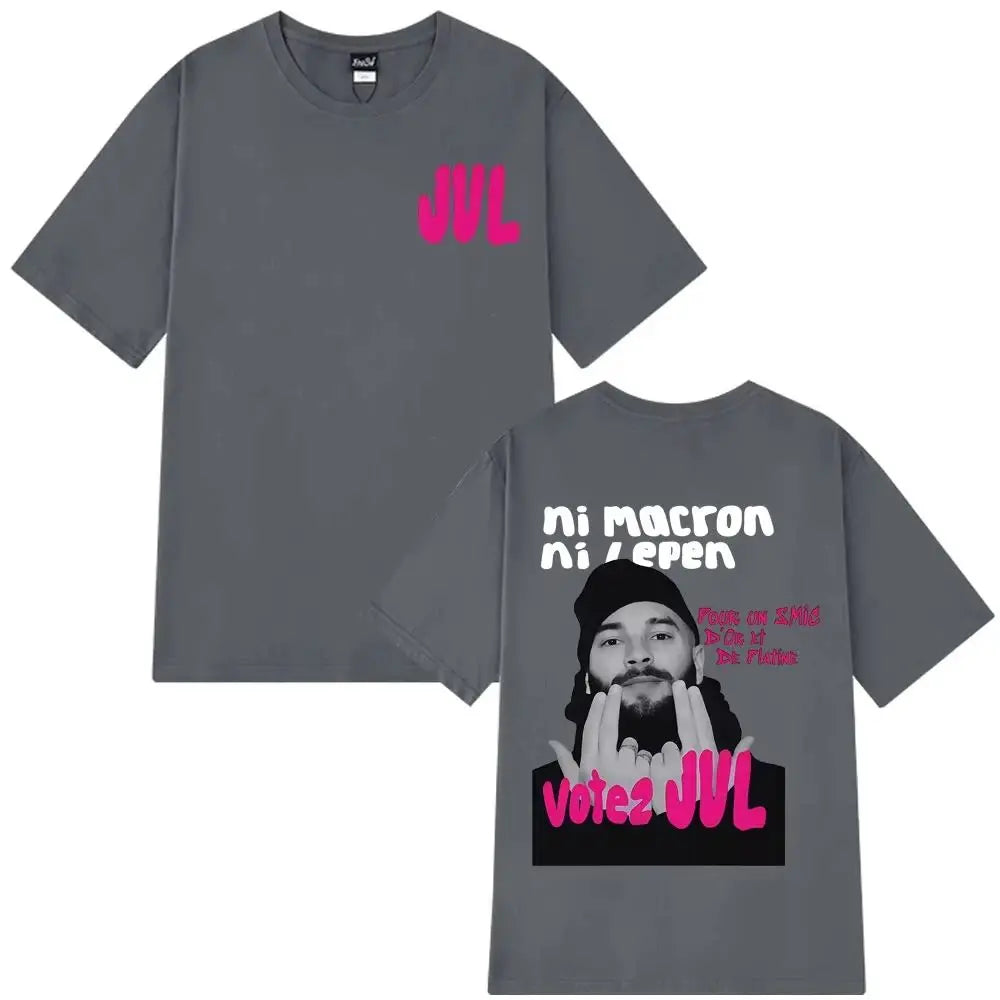 T-shirt Hip-hop Y2k 2026 Rappeur français JUL Imprimé graphique Mode Coton T-shirts Décontractés Esthétique T-shirt tendance Unisexe