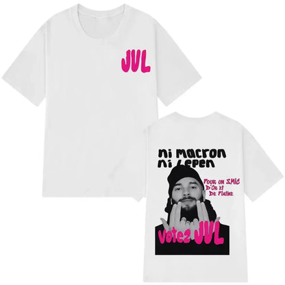 T-shirt Hip-hop Y2k 2026 Rappeur français JUL Imprimé graphique Mode Coton T-shirts Décontractés Esthétique T-shirt tendance Unisexe