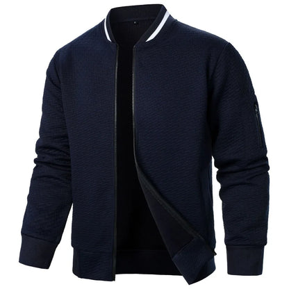 Nouvelle veste sweat à col montant zippée pour hommes Nouvelle veste cardigan jacquard décontractée pour hommes Vestes de baseball Vêtements pour hommes
