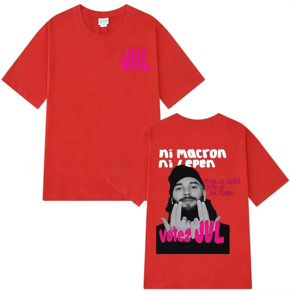 T-shirt Hip-hop Y2k 2026 Rappeur français JUL Imprimé graphique Mode Coton T-shirts Décontractés Esthétique T-shirt tendance Unisexe
