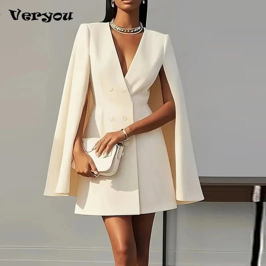 Robe de bureau tendance pour femme, style élégant, robe courte d'automne à col en V et manches longues, robe de soirée sexy avec ceinture nouée
