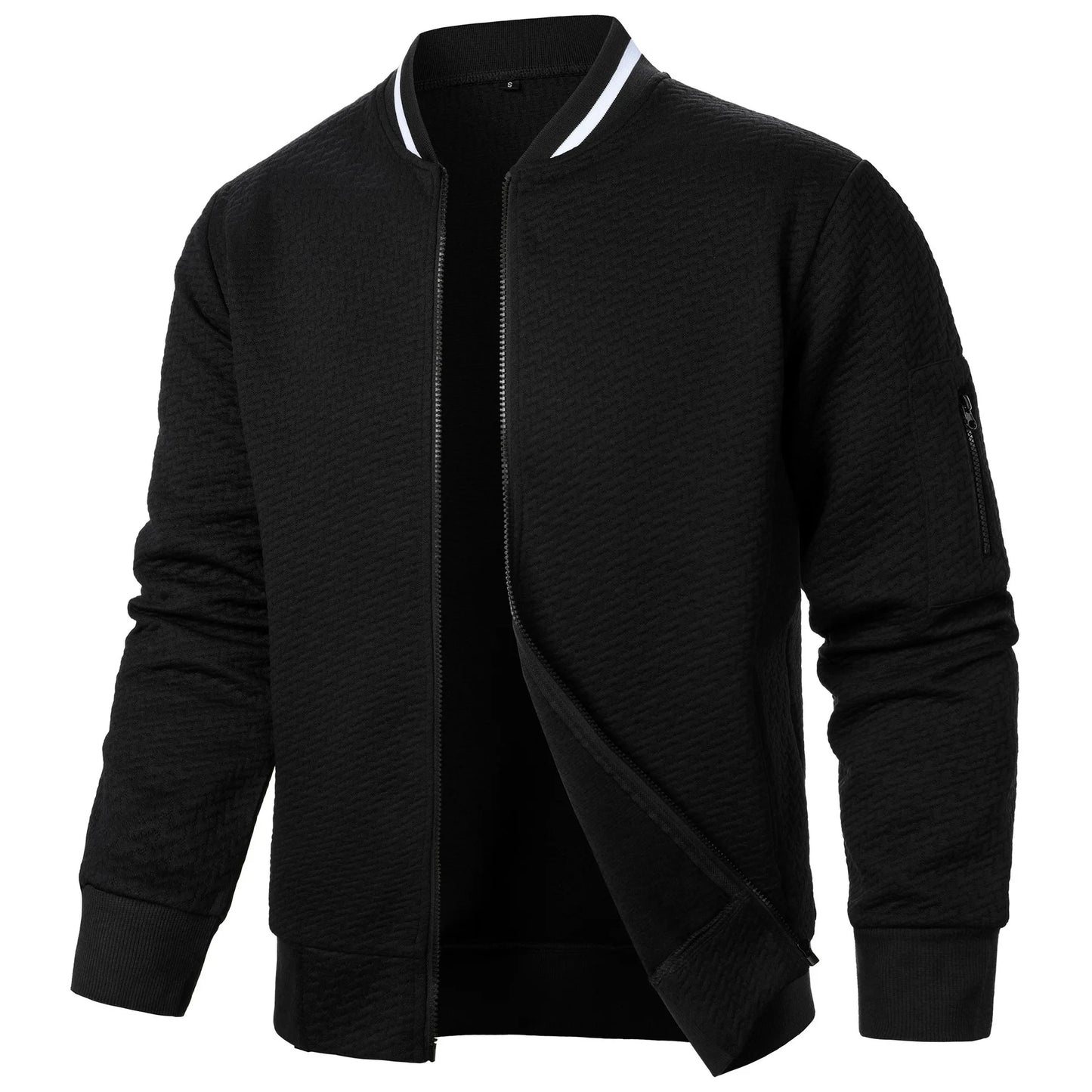 Nouvelle veste sweat à col montant zippée pour hommes Nouvelle veste cardigan jacquard décontractée pour hommes Vestes de baseball Vêtements pour hommes