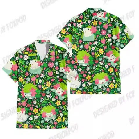 Nouveaux chemises jaunes pour hommes Hawaï Créatives avec paysage chinois Peinture à manches courtes Chemises Aloha Style cubain Été Grandes tailles