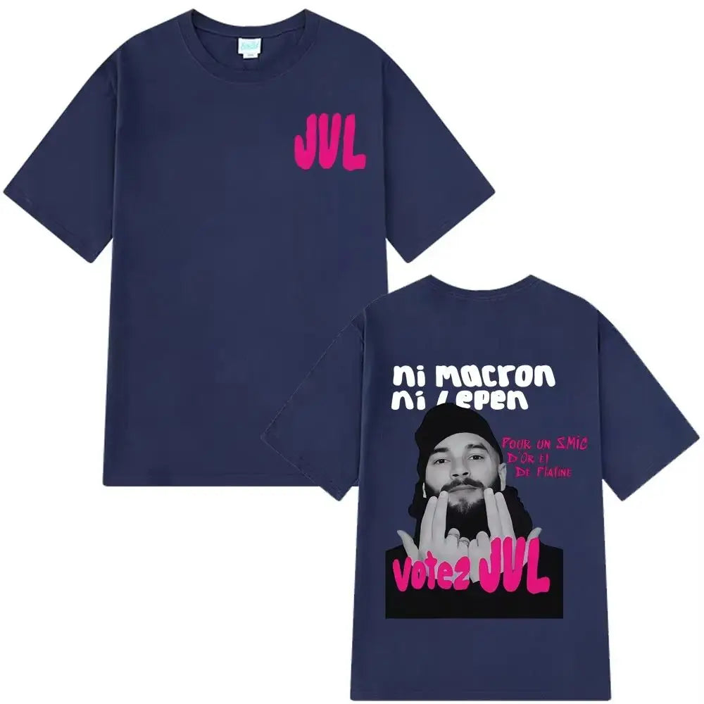 T-shirt Hip-hop Y2k 2026 Rappeur français JUL Imprimé graphique Mode Coton T-shirts Décontractés Esthétique T-shirt tendance Unisexe